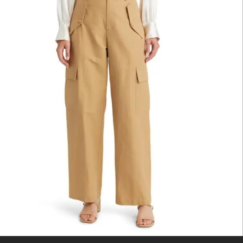 Rails Tan Wide Leg Pants High Waisted